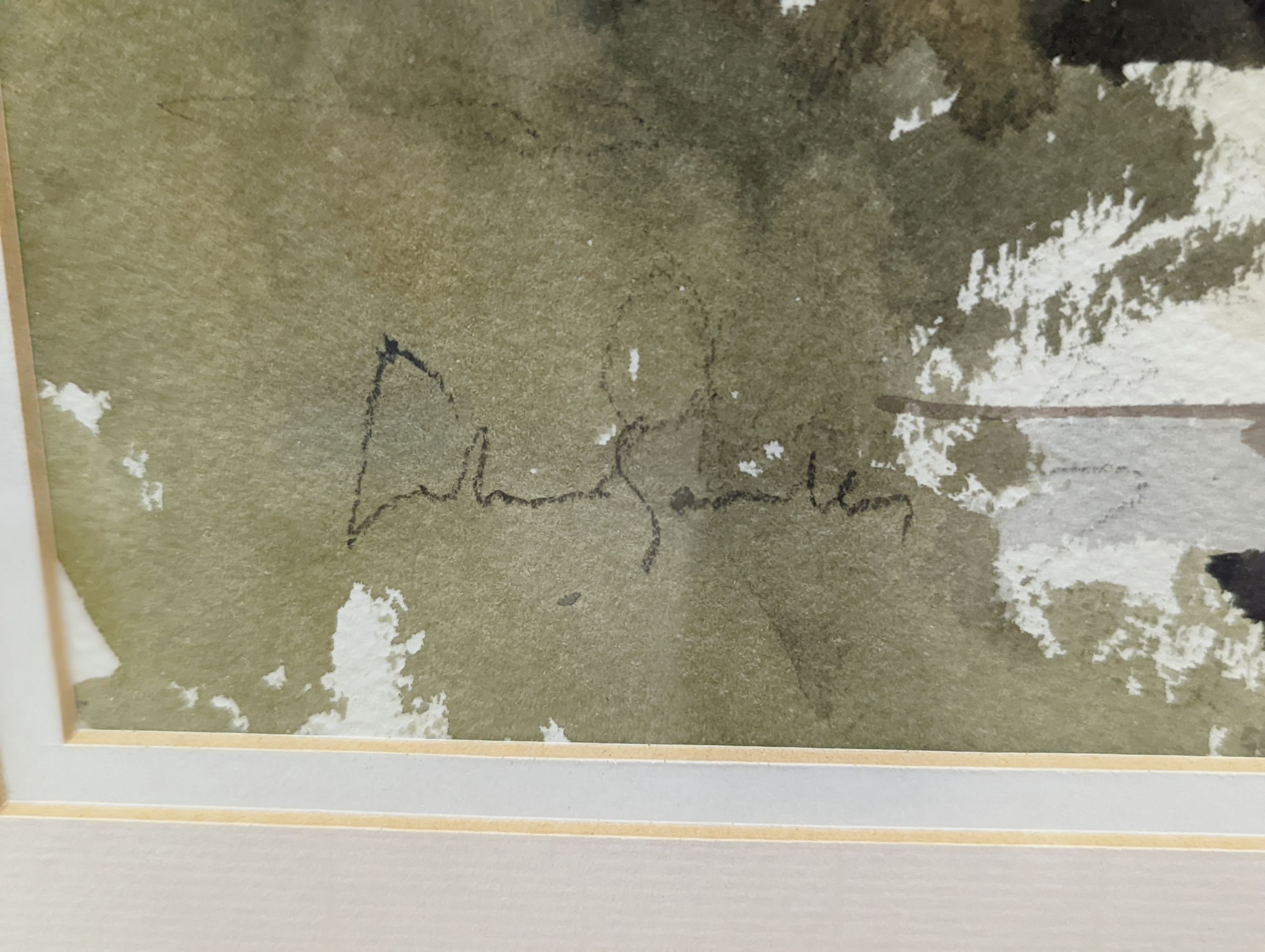 John Yardley (b.1933), watercolour, Kersey village, signed, 34 x 49cm